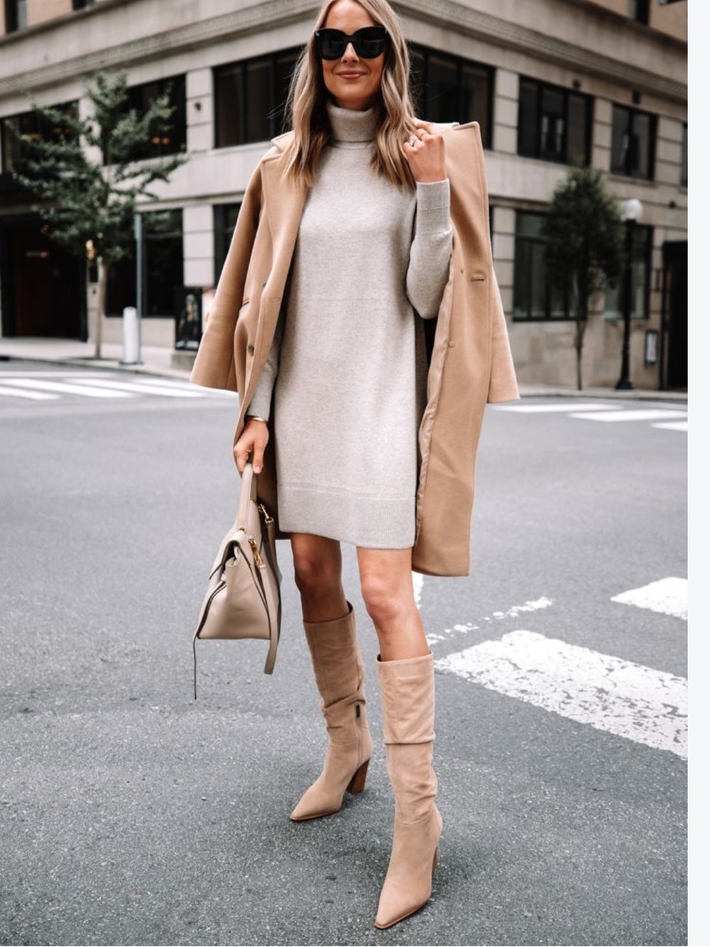 Everlane 100% Cashmere Turtleneck Gray sweater Dress. M